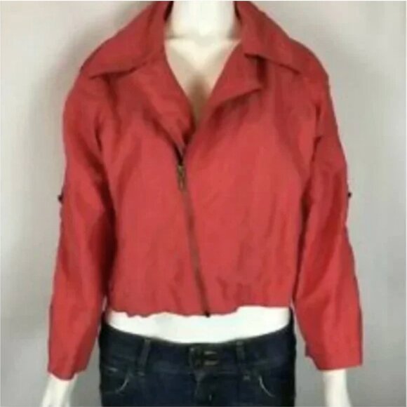 CAbi Women's Scooter Jacket Asymmetrical Zip Up Moto Size Medium - Picture 10 of 10